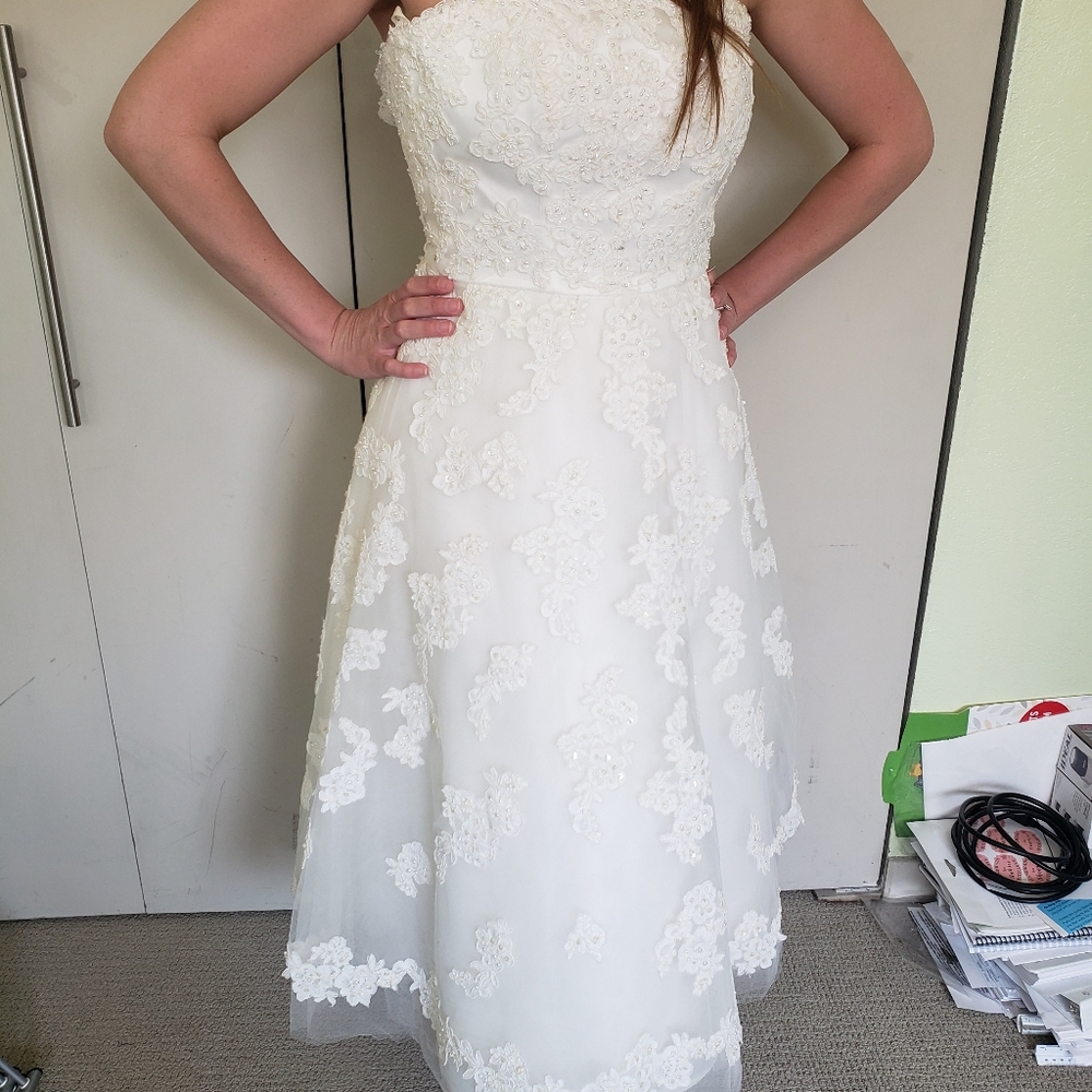 Gorgeous Tea Length Galina Wedding Dress